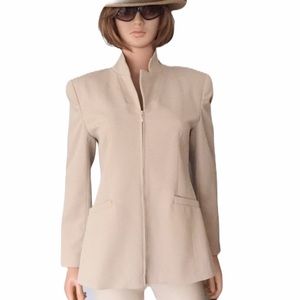 Talbots lightweight zipper jacket Italian fabric